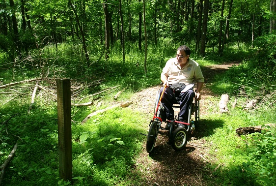performing access survey of trail